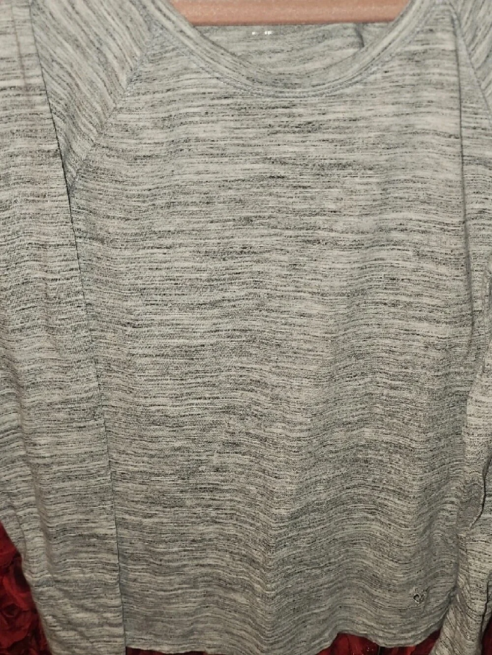 Justice Girls Heathered Gray Marled Long-Sleeve shirt Size 12